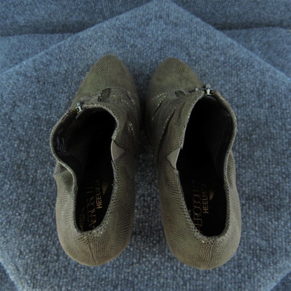 Aerosoles Jalapeno Women Ankle Boots Brown Fabric Zip Size 7.5 Medium - Picture 7 of 10